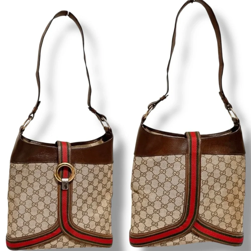 Gucci GG Canvas SHERRY LINE Shoulder Bag Vintage Luxury Monogram Classic - Picture 6 of 16